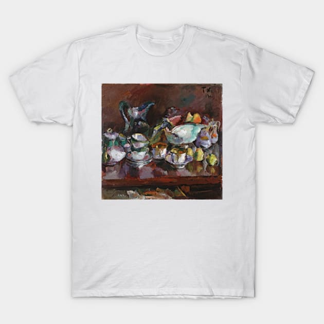 Anton Faistauer Still Life with Coffee Cups T-Shirt by pdpress